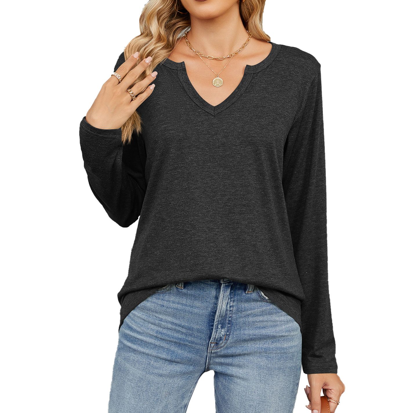 European and American Women's clothing Summer new V-neck Pleated lotus Leaf sleeve Fur ball top Chiffon shirt