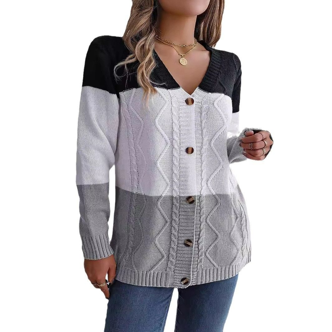 Oversized Loose Front Pockets Crochet Warm Cardigan Women's Casual Fall Wholesale Cashmere Sweater