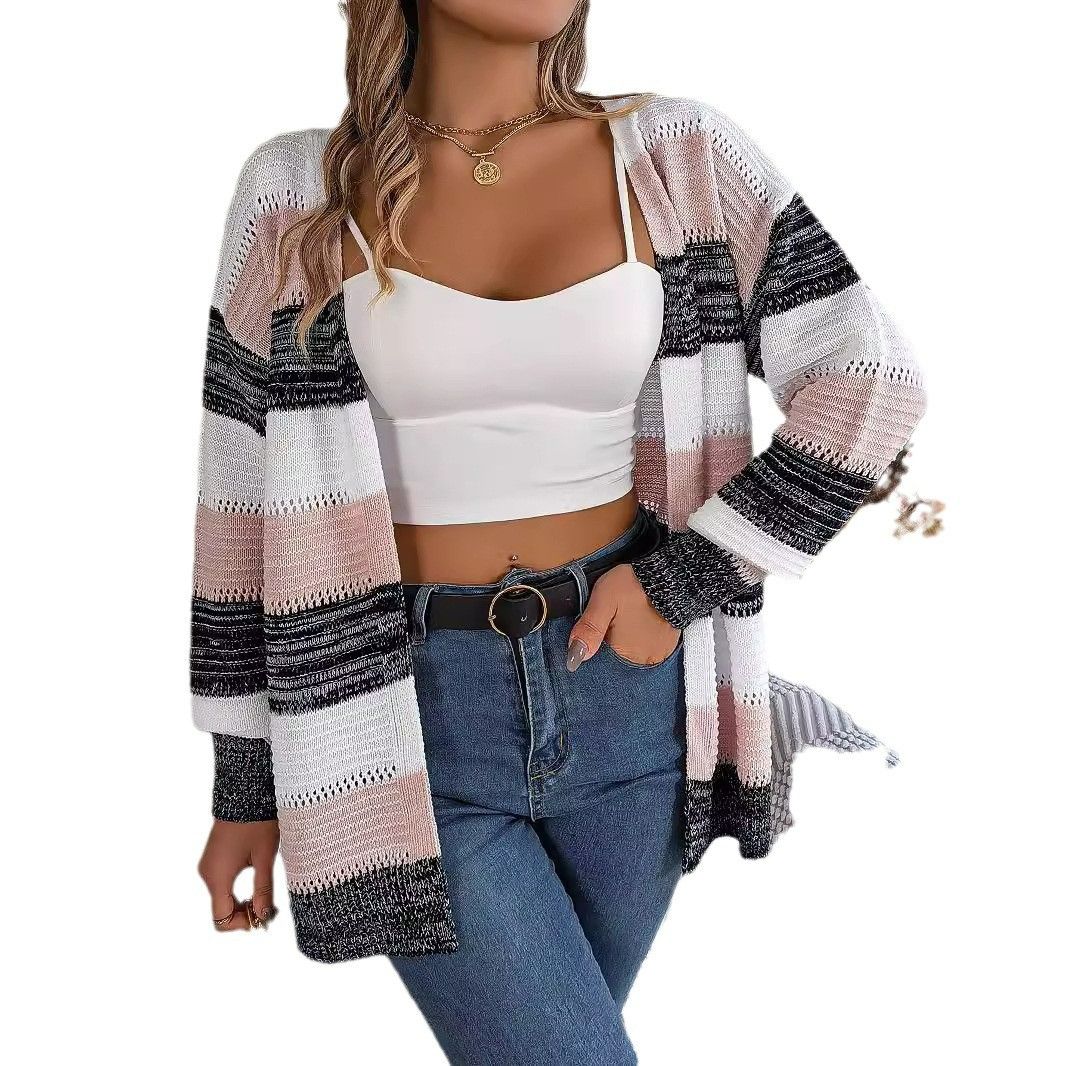 Wholesale New Popular Fashion Autumn Sweaters Knit Top Open-Front Long Sweater Women Woolen Cardigan Sweater