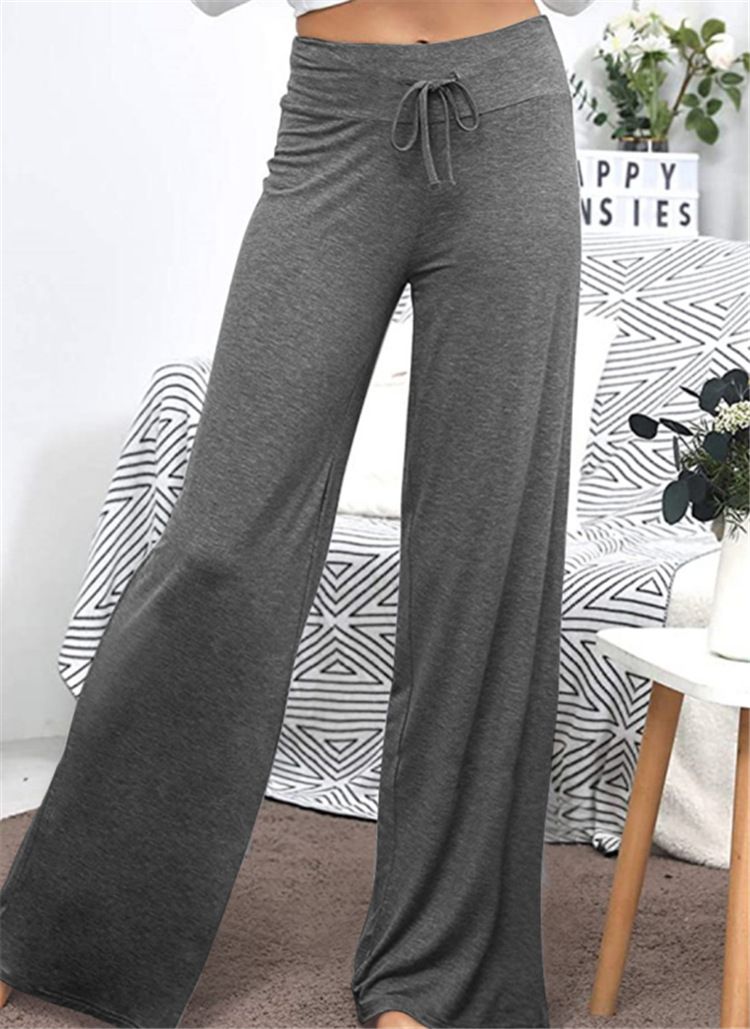 Hot Sale Autumn New Style Casual Ladies Trousers Yoga Pants Quick Drying Wide Leg Pants Women Ladies Casual Pants