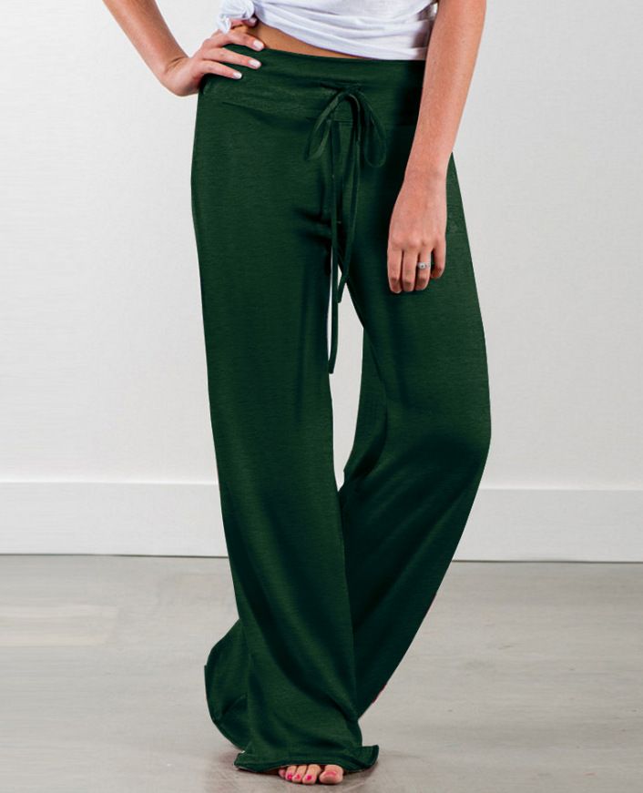 Hot Sale Autumn New Style Casual Ladies Trousers Yoga Pants Quick Drying Wide Leg Pants Women Ladies Casual Pants