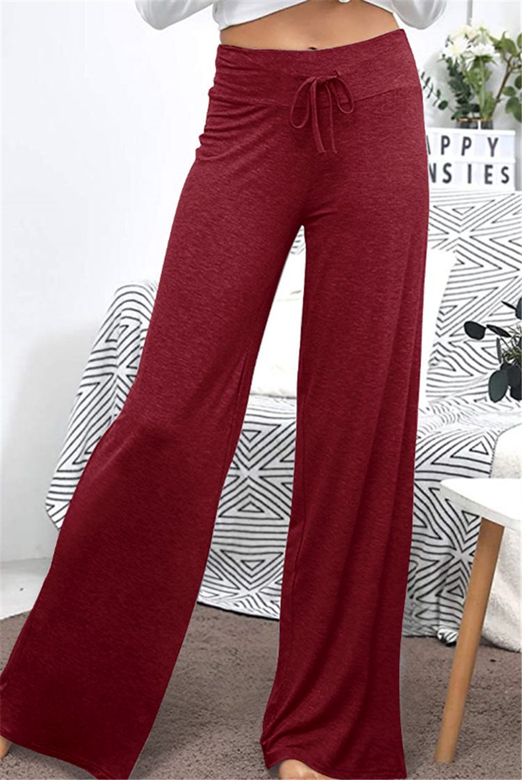 Hot Sale Autumn New Style Casual Ladies Trousers Yoga Pants Quick Drying Wide Leg Pants Women Ladies Casual Pants