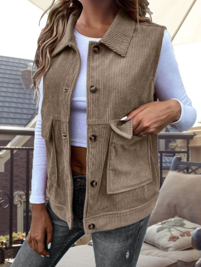 Hot Sale Custom Women's Oversized Denim Vest Vintage Distressed Button Down Sleeveless Jean Vest Jackets