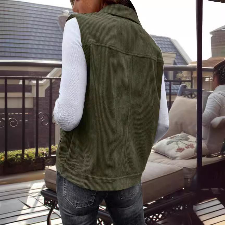 Hot Sale Custom Women's Oversized Denim Vest Vintage Distressed Button Down Sleeveless Jean Vest Jackets