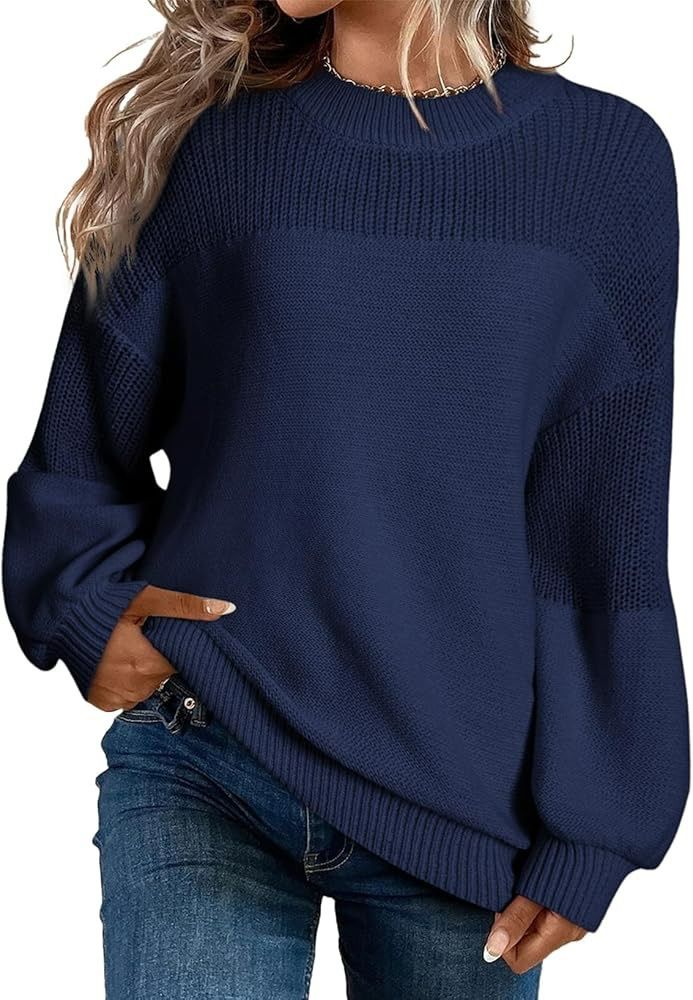 Sweater women's autumn and winter sweater loose solid color plus-size women's wear