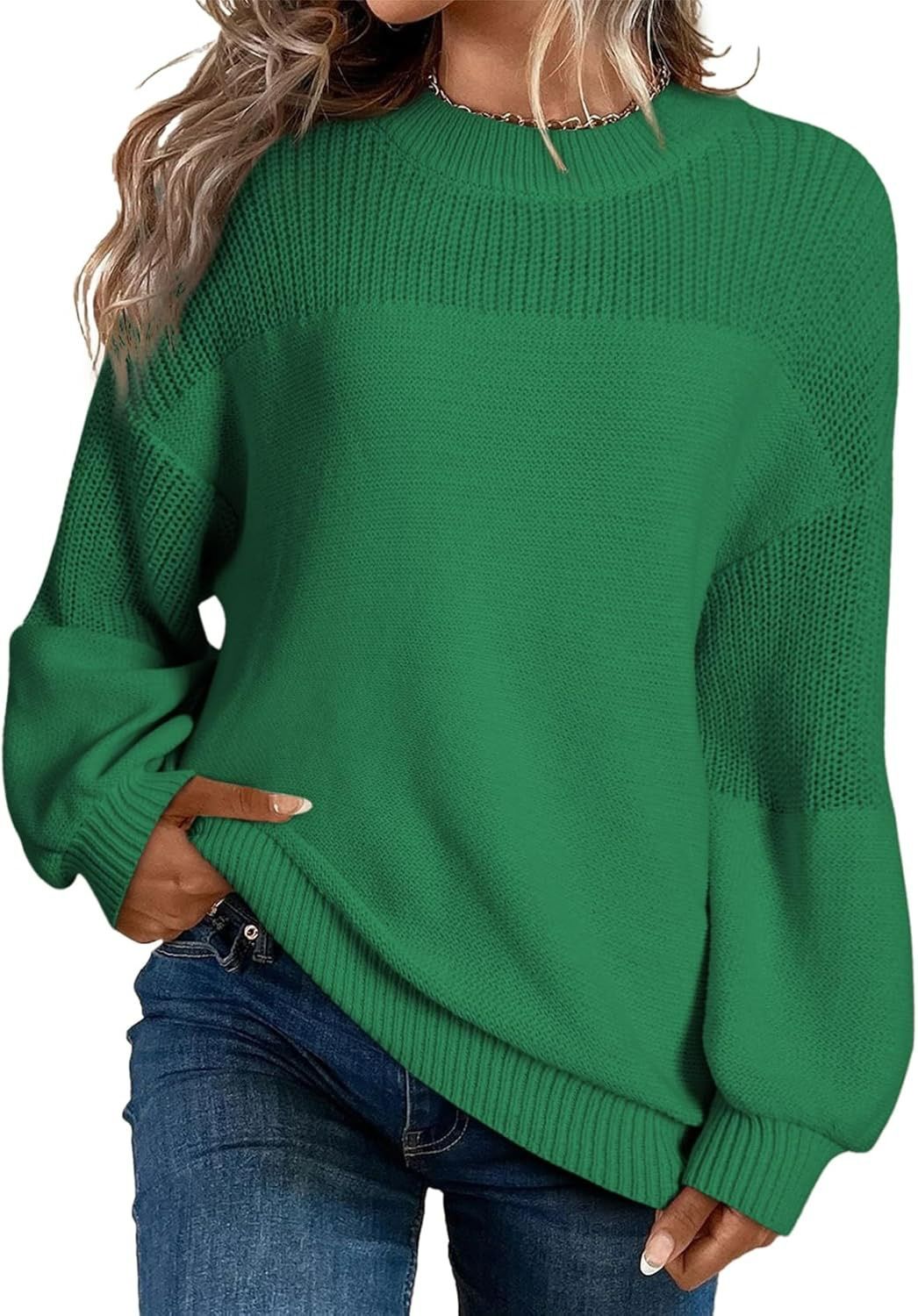 Sweater women's autumn and winter sweater loose solid color plus-size women's wear