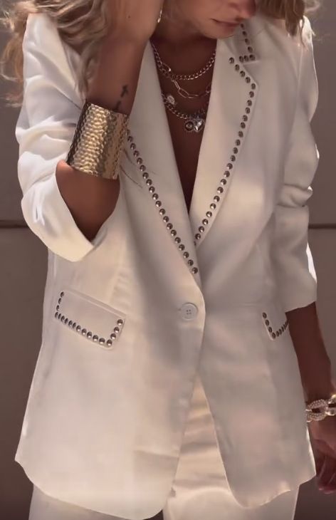 Women Lady Suit Coat Matching Chiffon Three Quarter Sleeve Thin Coat Solid Color Jacket Suit Lapel Diamond V-neck Elegant Coat