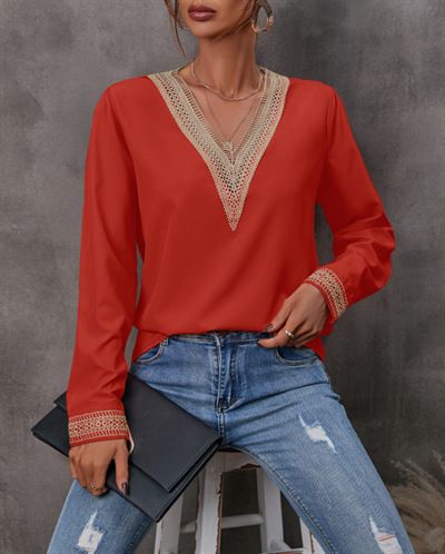 Long Sleeve White Blouse Women Blusas Mujer De Moda Embroidery V-Neck Chiffon Blouse Shirt