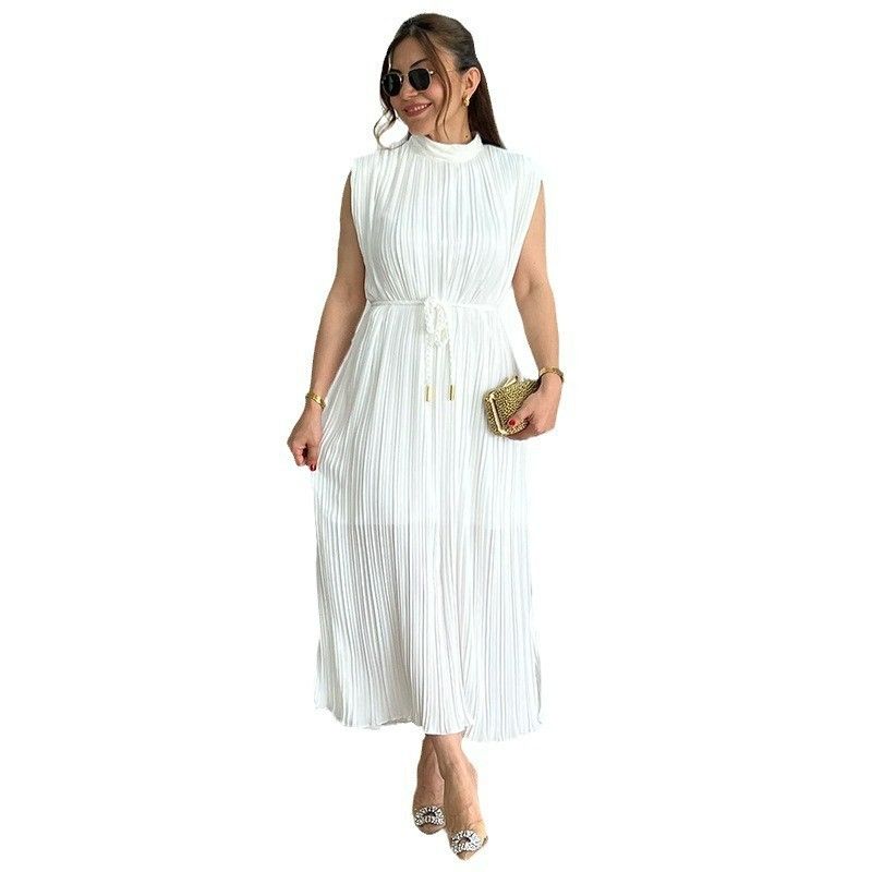 nice quality square neck French style women's dresses sleeveless elegant casual dress women's clothing
