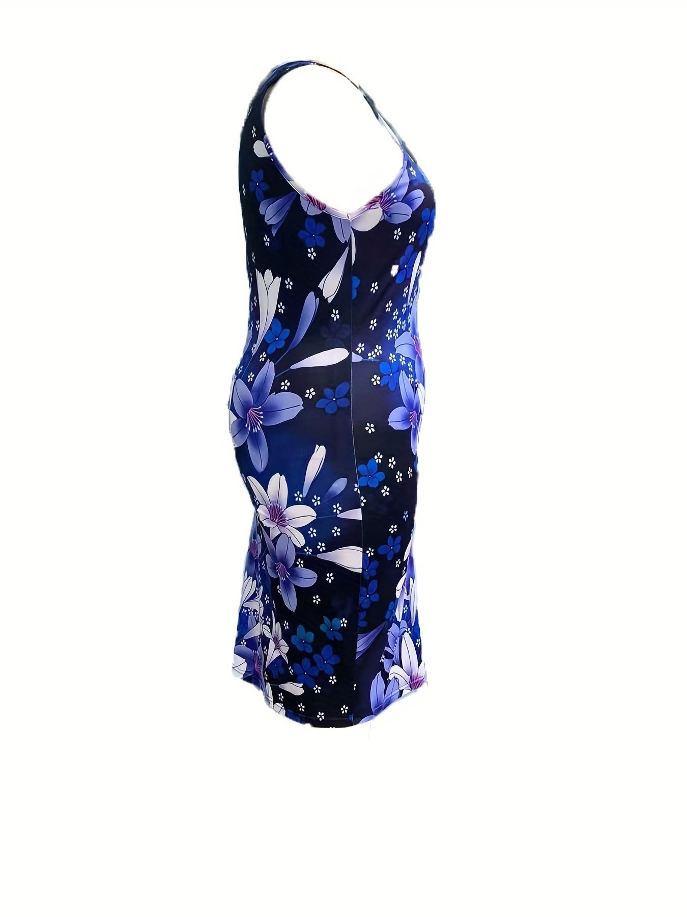 Summer Lady Casual Beach Dresses Cross-border Party Round-neck Sleeveless Dress, Fashionable Printed Multi-color Evening Dress Maxi Dress Sleeveless Plus Size Loose A-line Dress