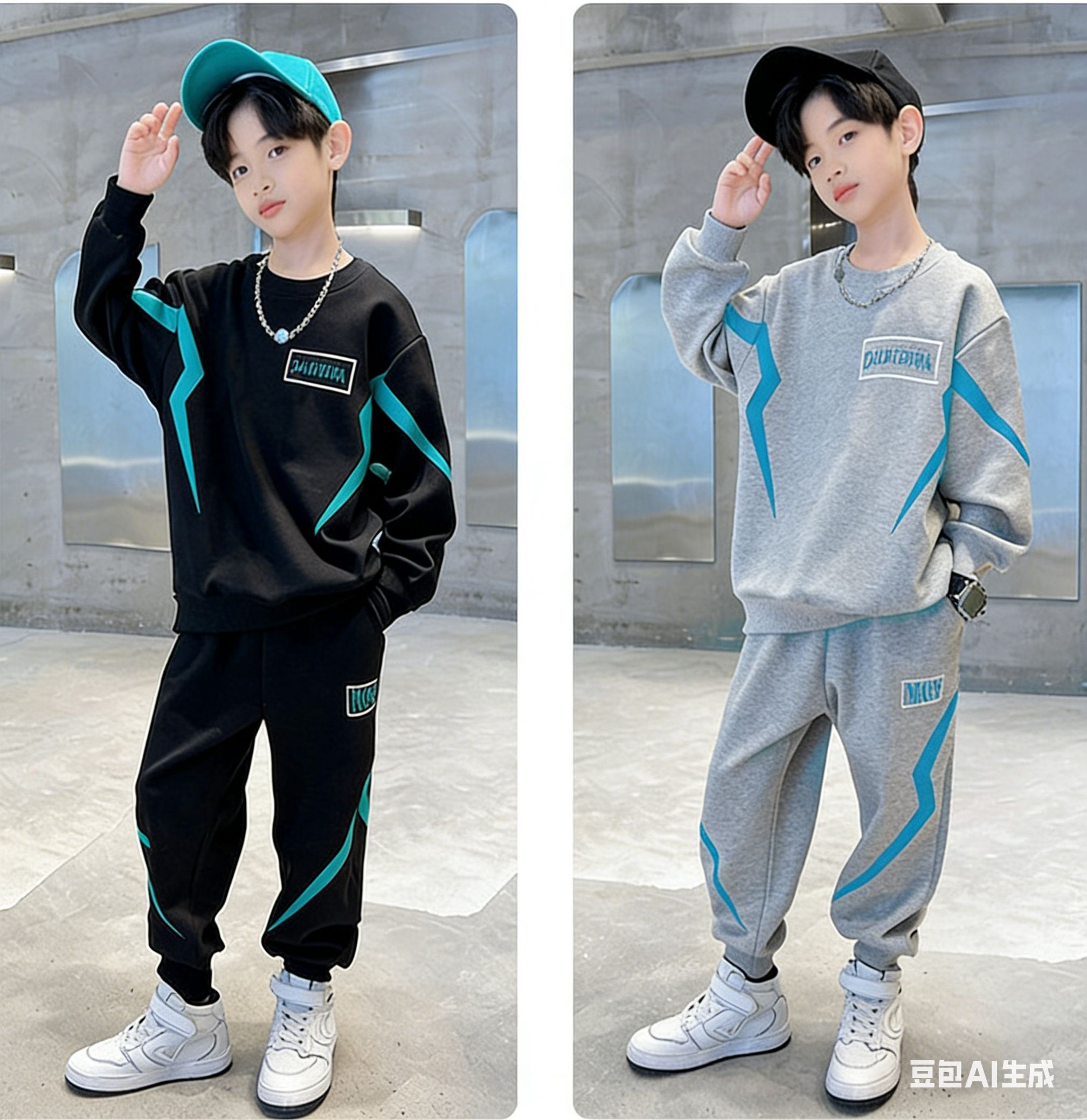 Sarah Fall/Winter Boys Casual Clothing Set Handsome Leisure Suit Printed Vests Pants Sports Two-Piece Polyester Sports Fashionable Boys Handsome Children Clothes Kid Clothes,Boy Clothes