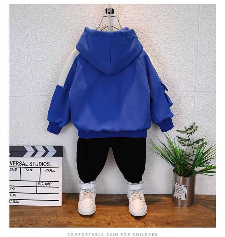 Baby's Boys Casual Pullover Hoodie Winter Long Sleeve Oversize Printed Cotton Breathable Windproof Sweatshirt T-shirts Sportswear Hoodies（Only Have Hoodie, No have pants）