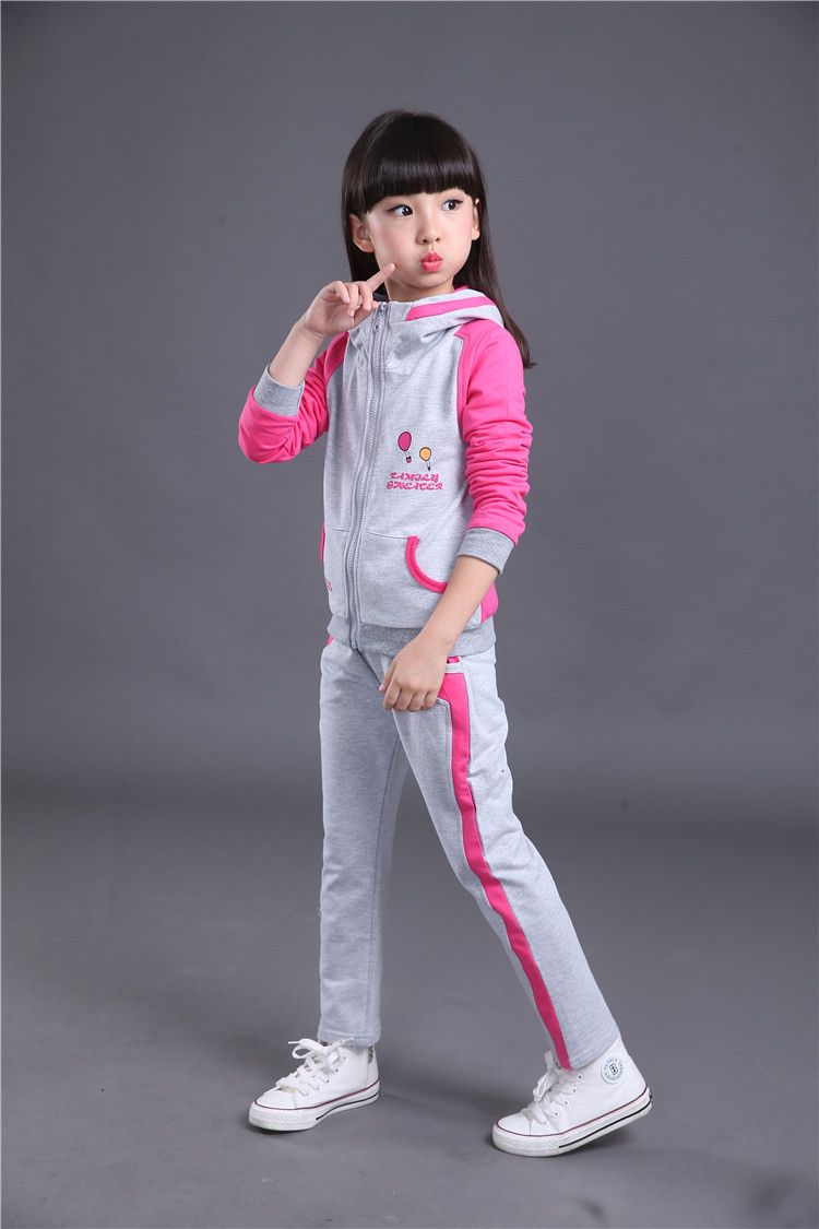 Kids Tracksuit for Boys Solid Pattern Jogger Sets with Zipper Outdoor Baby Clothes Swagger Crafts Children Girls Clothing Set Two Piece Suit Kids Clothes Pantsuits Casual Outfit