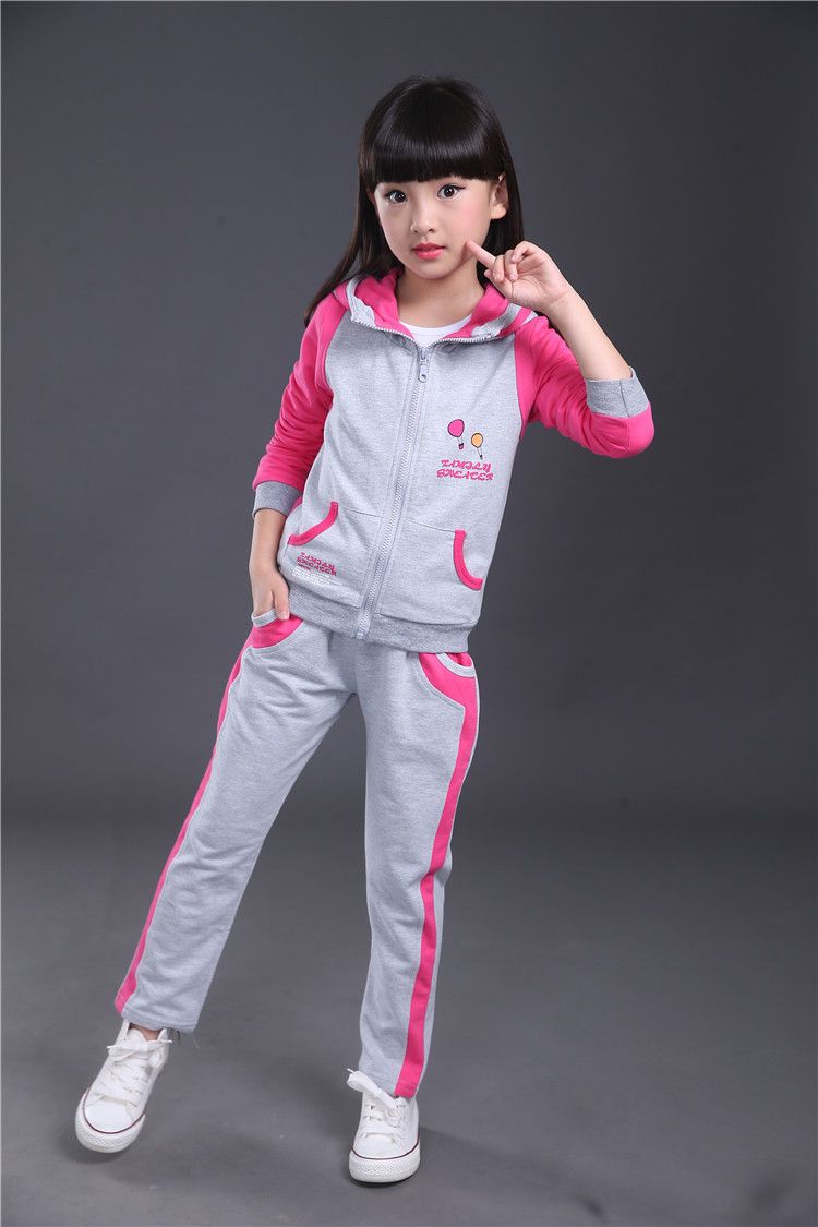 Kids Tracksuit for Boys Solid Pattern Jogger Sets with Zipper Outdoor Baby Clothes Swagger Crafts Children Girls Clothing Set Two Piece Suit Kids Clothes Pantsuits Casual Outfit