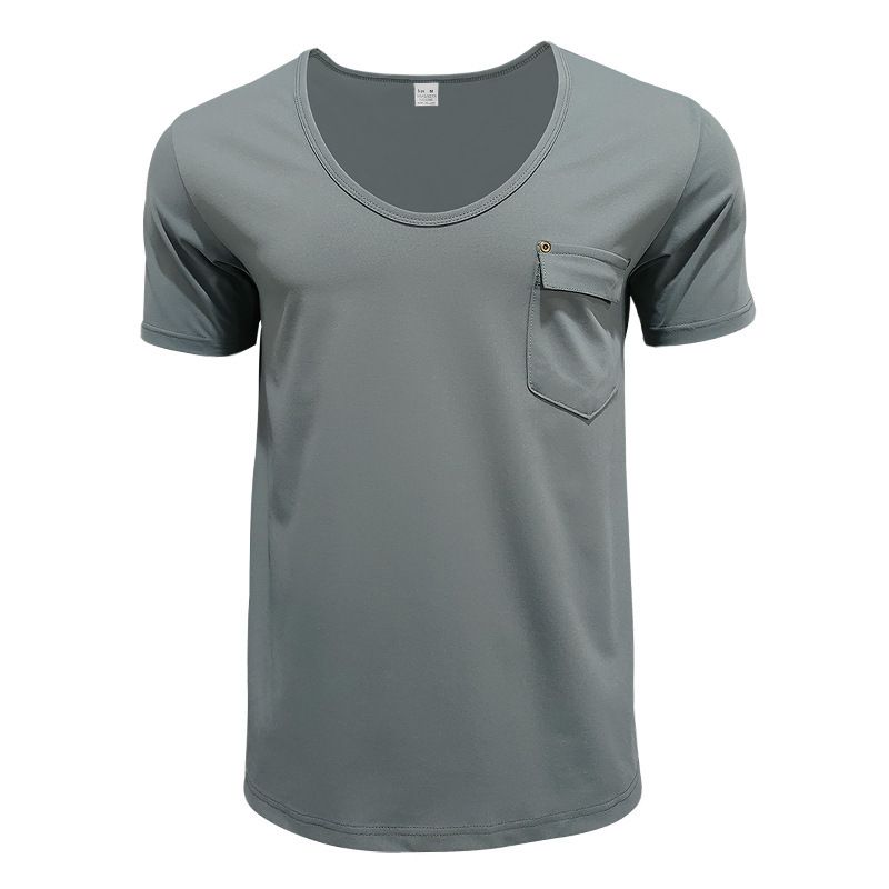 Custom Logo 260 Gsm Oversized Tshirt Heavyweigh Men Cotton Pocket White T-shirt