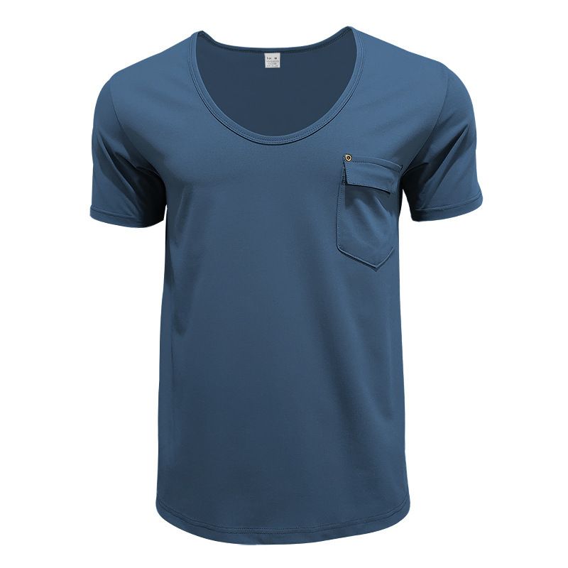 Custom Logo 260 Gsm Oversized Tshirt Heavyweigh Men Cotton Pocket White T-shirt