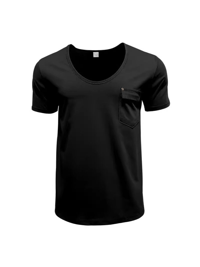 Custom Logo 260 Gsm Oversized Tshirt Heavyweigh Men Cotton Pocket White T-shirt