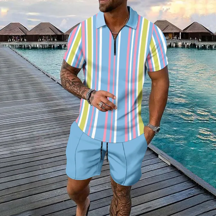 Factory direct summer beach wear OEM services latest custom man floral hawaiian swimwear shirt for men Two-Piece Outfits