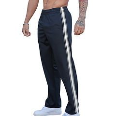 King Mcgreen Star Joggers American New Men Sweatpants Weaving Belt Splicing Casual Pants Sports Fitness Mid Waist Trousers Casual