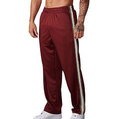 King Mcgreen Star Joggers American New Men Sweatpants Weaving Belt Splicing Casual Pants Sports Fitness Mid Waist Trousers Casual