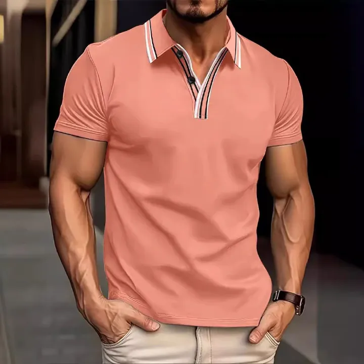 Custom Logo Polo Shirt Cotton Polyester Quick Dry Sport Golf Top Work Uniform Men Polo T-Shirts