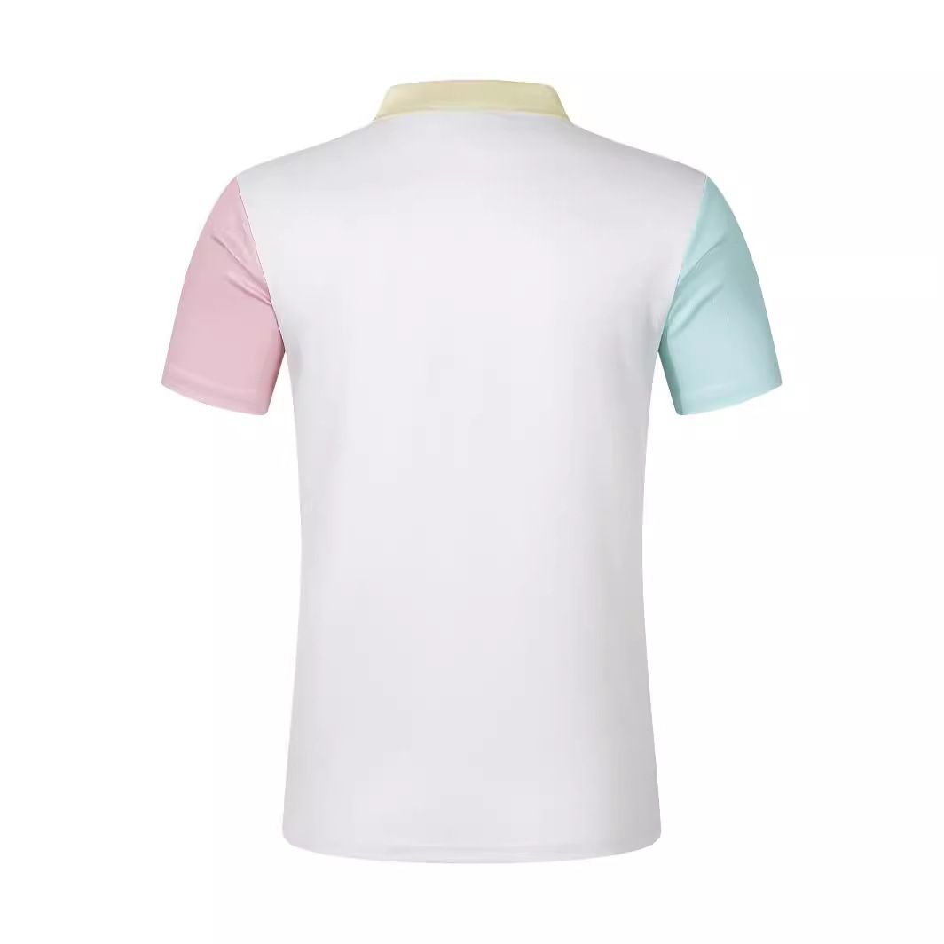 customized logo golf wear tshirt high quality cotton breathable men golf t shirts color block polo T-Shirts