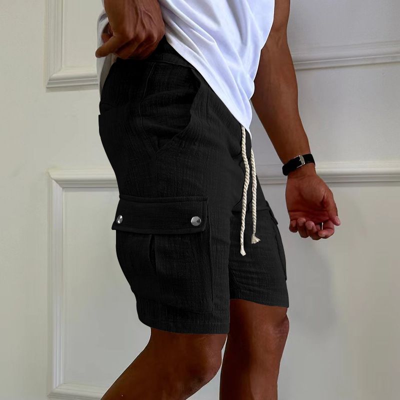 Men's Linen Shorts Street Wear Running Cotton Plain Shorts Outdoor Summer Beach Shorts Wholesale Price Manufacturer Casual