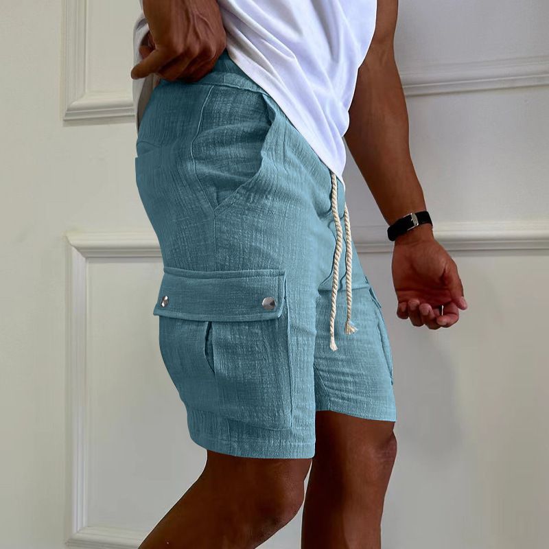 Men's Linen Shorts Street Wear Running Cotton Plain Shorts Outdoor Summer Beach Shorts Wholesale Price Manufacturer Casual