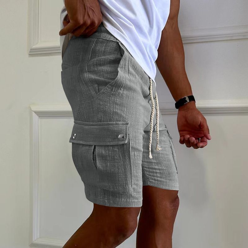 Men's Linen Shorts Street Wear Running Cotton Plain Shorts Outdoor Summer Beach Shorts Wholesale Price Manufacturer Casual