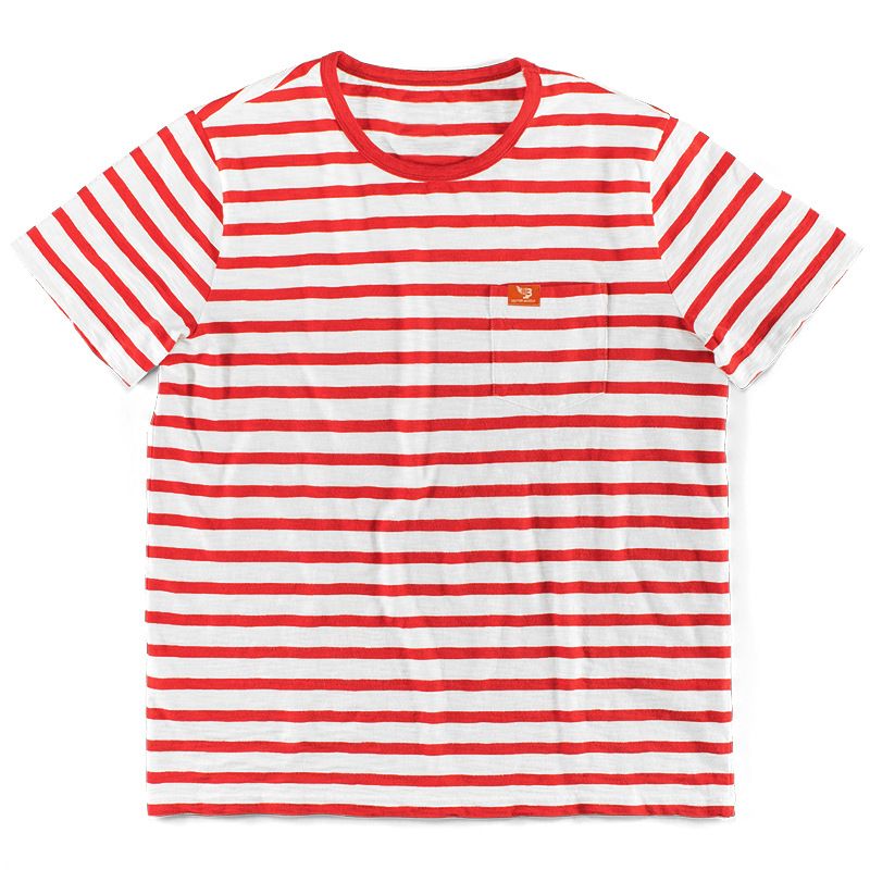 Summer New Hot Selling Men's Short Sleeved Fashion Casual Stripe Top Round Neck T-shirt