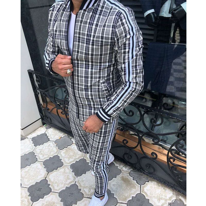 2 piece sweatsuit set men's clothing suits for men's hoodies & sweatshirts set Two-Piece Outfits