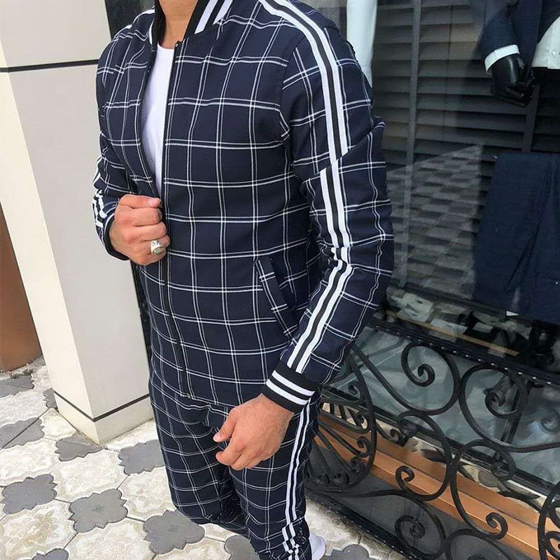 2 piece sweatsuit set men's clothing suits for men's hoodies & sweatshirts set Two-Piece Outfits