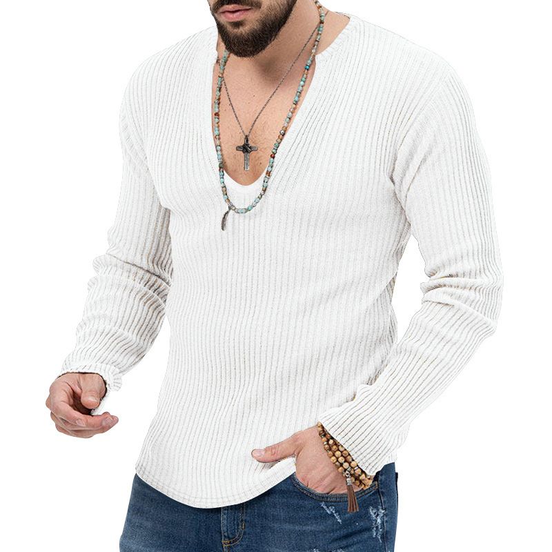 New Fashion Hot Sale High Quality Crew Neck Men Sweaters Knit Jumper 100% Cotton Wool Plain Top Pullover Breathable Sweater T-Shirts