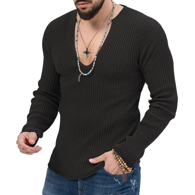 New Fashion Hot Sale High Quality Crew Neck Men Sweaters Knit Jumper 100% Cotton Wool Plain Top Pullover Breathable Sweater T-Shirts
