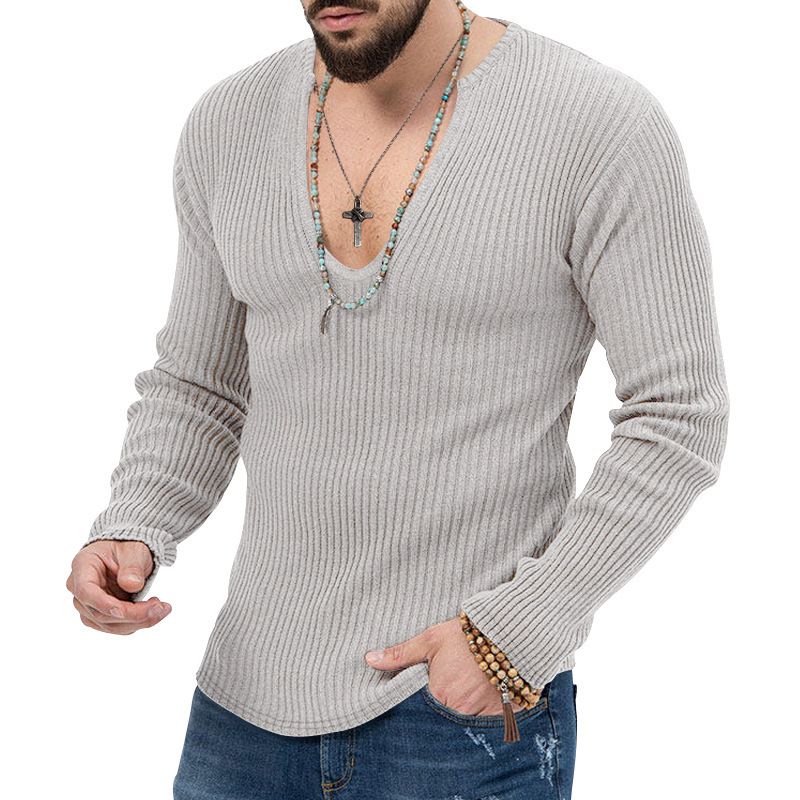 New Fashion Hot Sale High Quality Crew Neck Men Sweaters Knit Jumper 100% Cotton Wool Plain Top Pullover Breathable Sweater T-Shirts