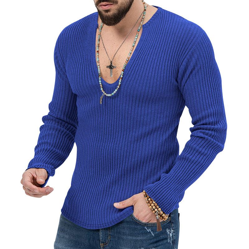 New Fashion Hot Sale High Quality Crew Neck Men Sweaters Knit Jumper 100% Cotton Wool Plain Top Pullover Breathable Sweater T-Shirts