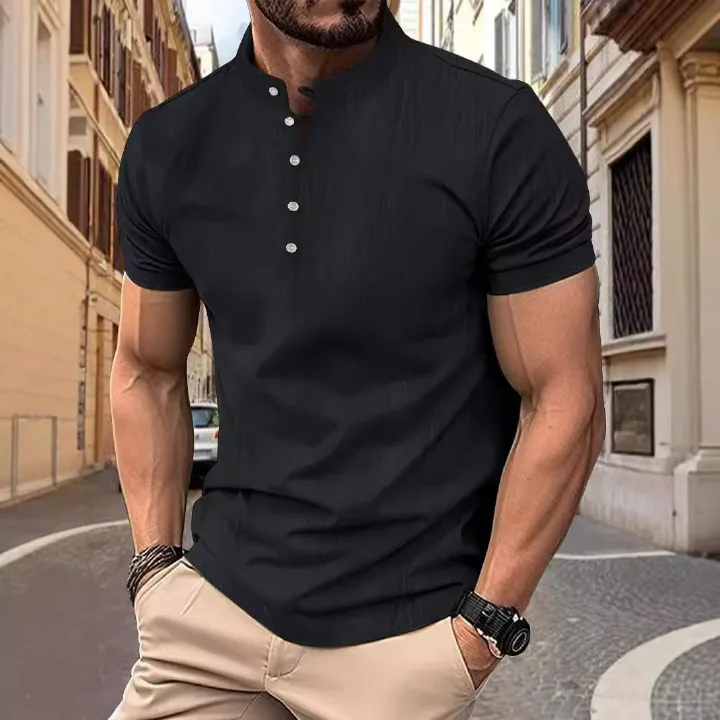 new simple fashion black white MPQ pcs plus size men's polo shirts summer short sleeve adult men's polo T-Shirts