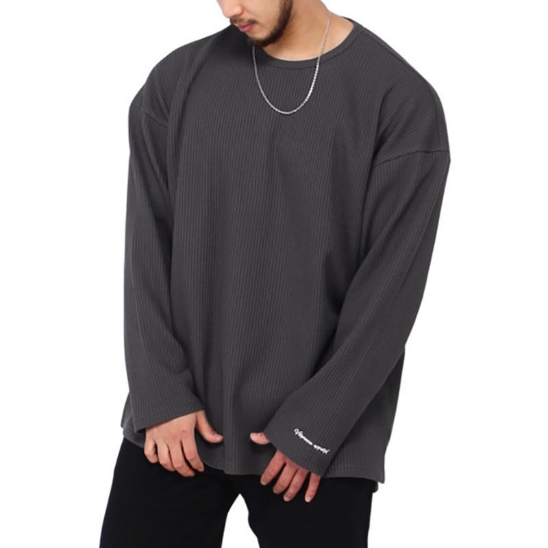 Hot Sale Black Man Clothing Factory Custom Logo Printing Personalized Premium Long Sleeve t-Shirt For Men T-Shirts