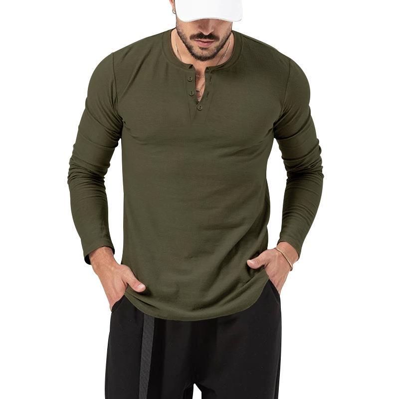 wholesale mens Spring custom cotton round neck long sleeve Shirt Blank T-Shirts
