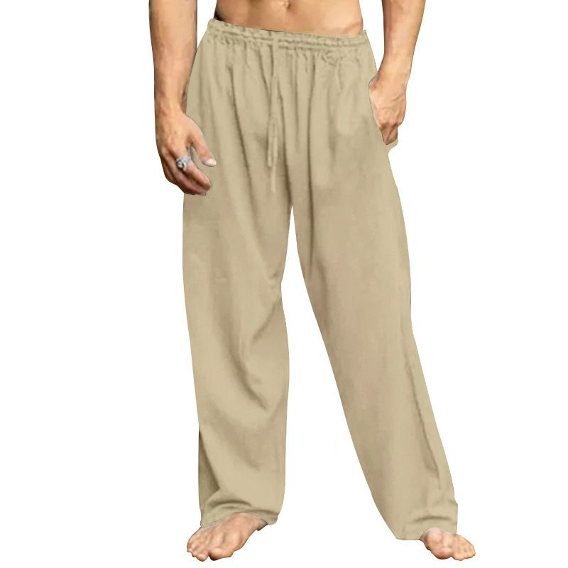 Men's hip hop pants Breathable Linen Cotton Loose Casual Sports Trousers sweat pants Casual