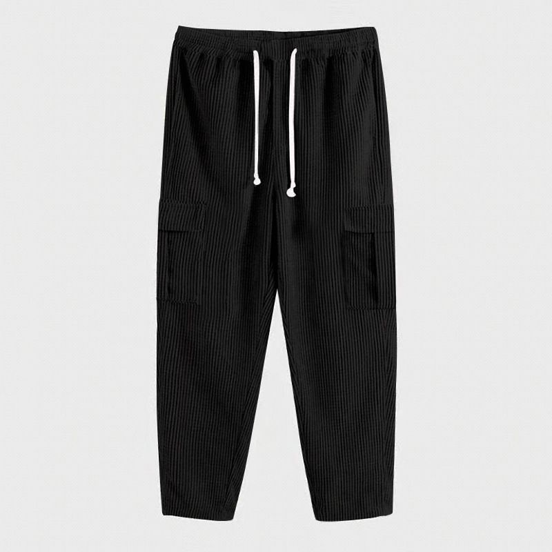 Autumn and winter men's casual trousers loose corduroy wide leg trousers Casual