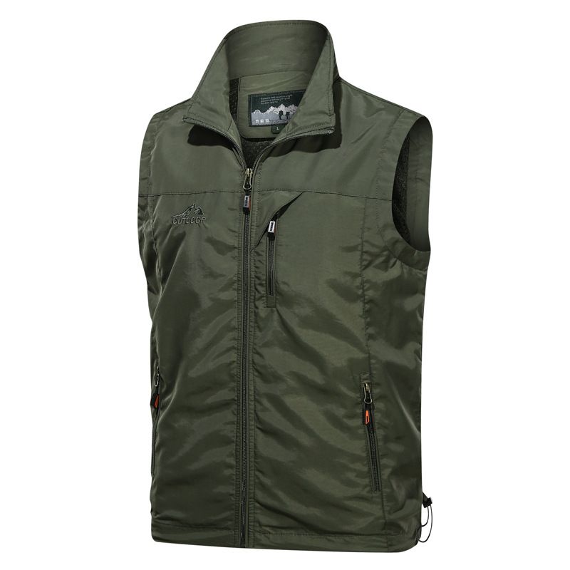 Custom  Golf Sport Sleeveless Zipper Waterproof Utility Softshell Waistcoats Vest jacket for Men Waistcoat