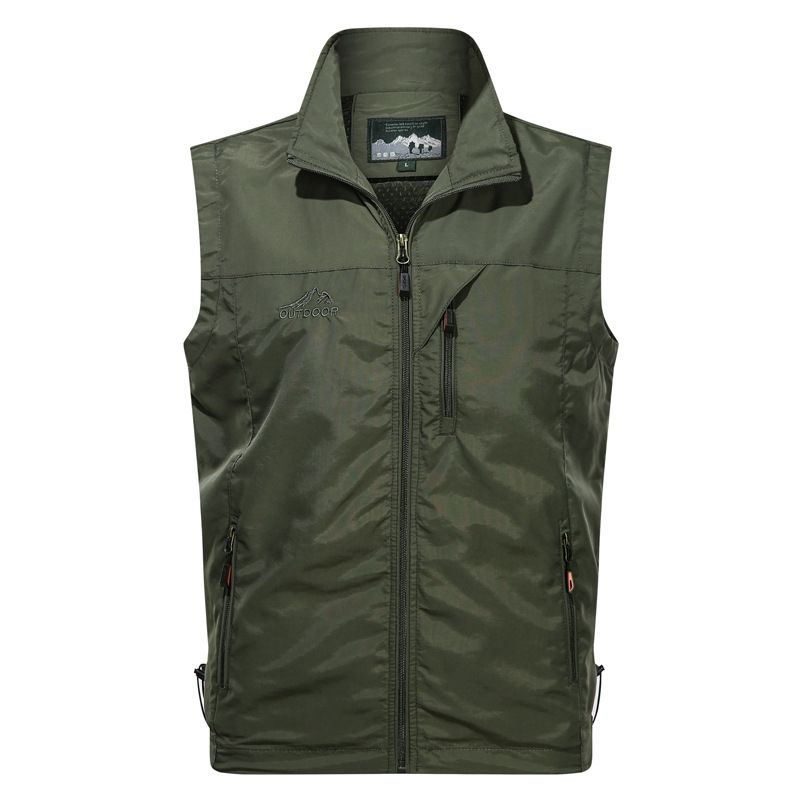 Custom  Golf Sport Sleeveless Zipper Waterproof Utility Softshell Waistcoats Vest jacket for Men Waistcoat