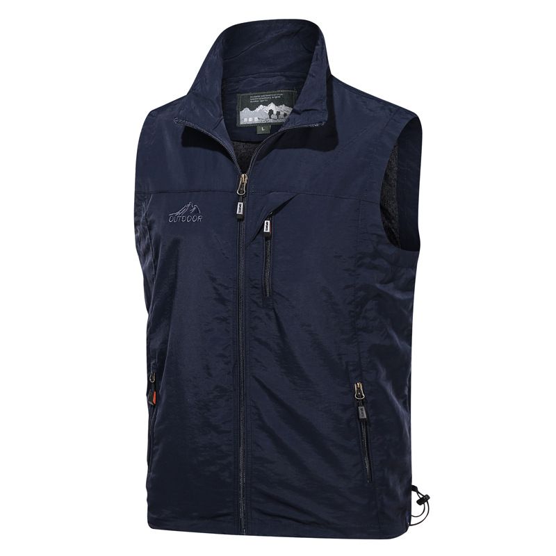 Custom  Golf Sport Sleeveless Zipper Waterproof Utility Softshell Waistcoats Vest jacket for Men Waistcoat