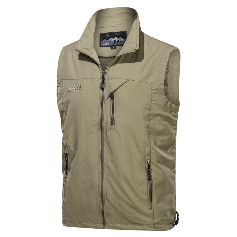 Custom  Golf Sport Sleeveless Zipper Waterproof Utility Softshell Waistcoats Vest jacket for Men Waistcoat