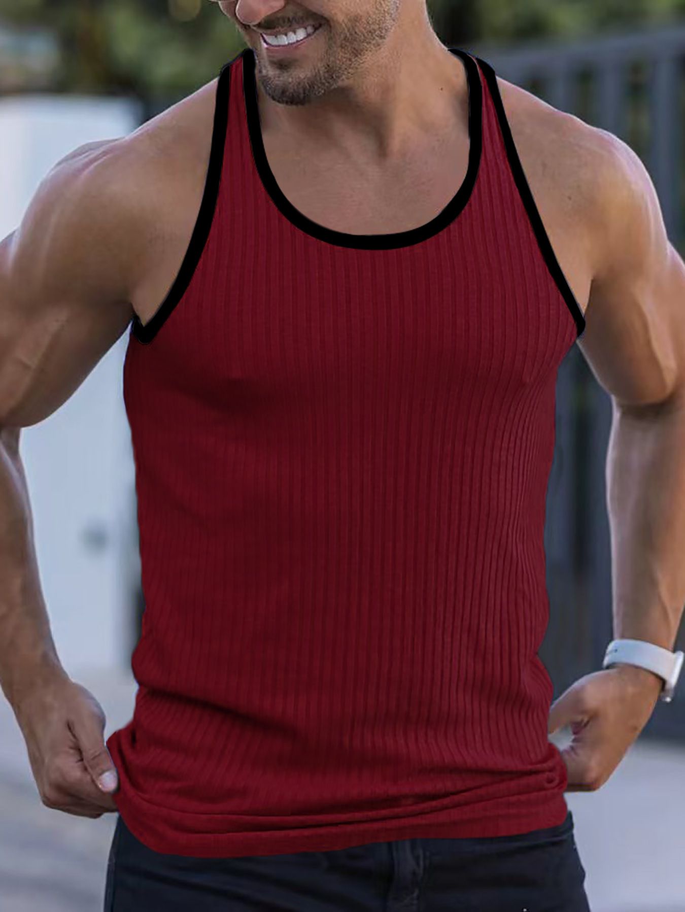 Summer Quick Dry Breathable Fitness Slim vest men's lightweight simple vestT-Shirts