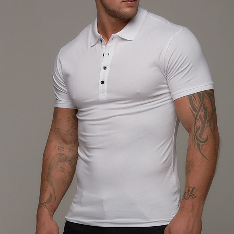 Men's Short Sleeve Collared Custom Fit Mesh Polo Shirt All Color Available T-Shirts