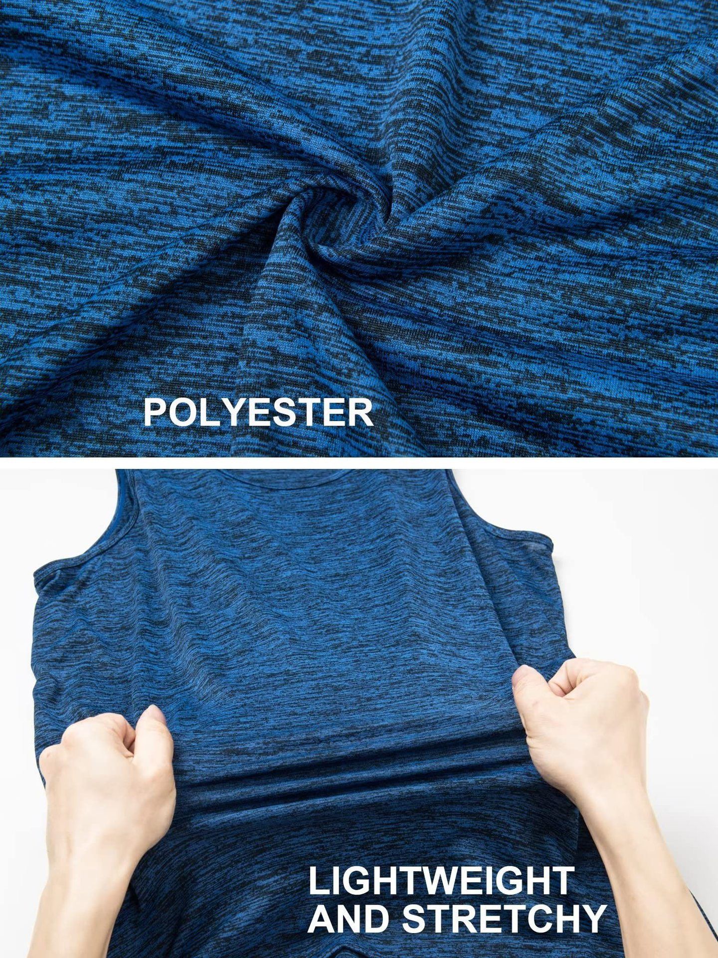 Wholesale Price Solid Crew-Neck  Polyester Casual Muscle Tank Tops Vest for Mens Clothing Plus Size T-Shirts