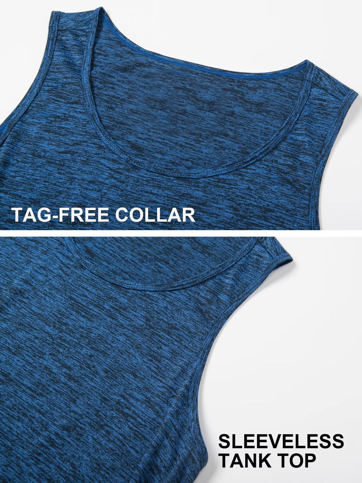 Wholesale Price Solid Crew-Neck  Polyester Casual Muscle Tank Tops Vest for Mens Clothing Plus Size T-Shirts