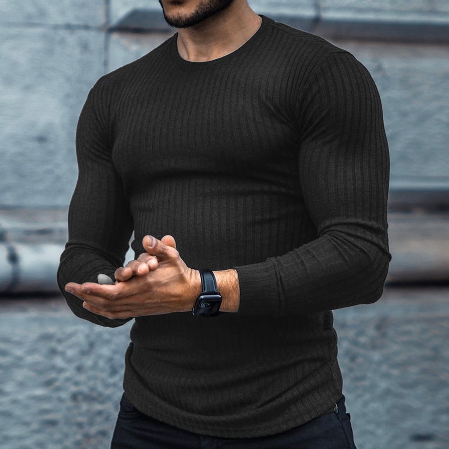 High Quality Custom screen printing t shirt Logo Plain Cotton Blend Round Neck Sportswear design Long Sleeve men T Shirt